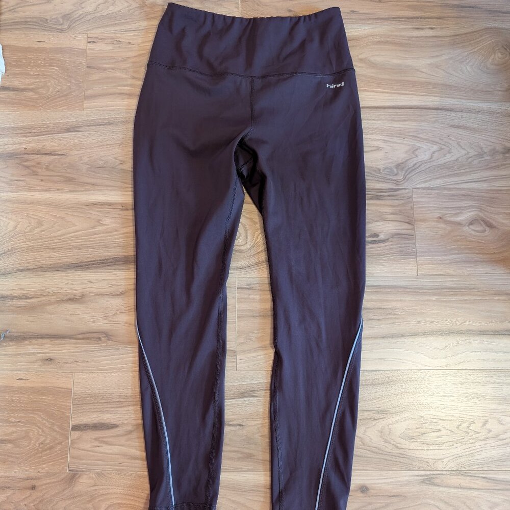 Hind Brown stretch pant brown Medium Juniors W 26" H 34" L 28" R 13" Pull-on M/M